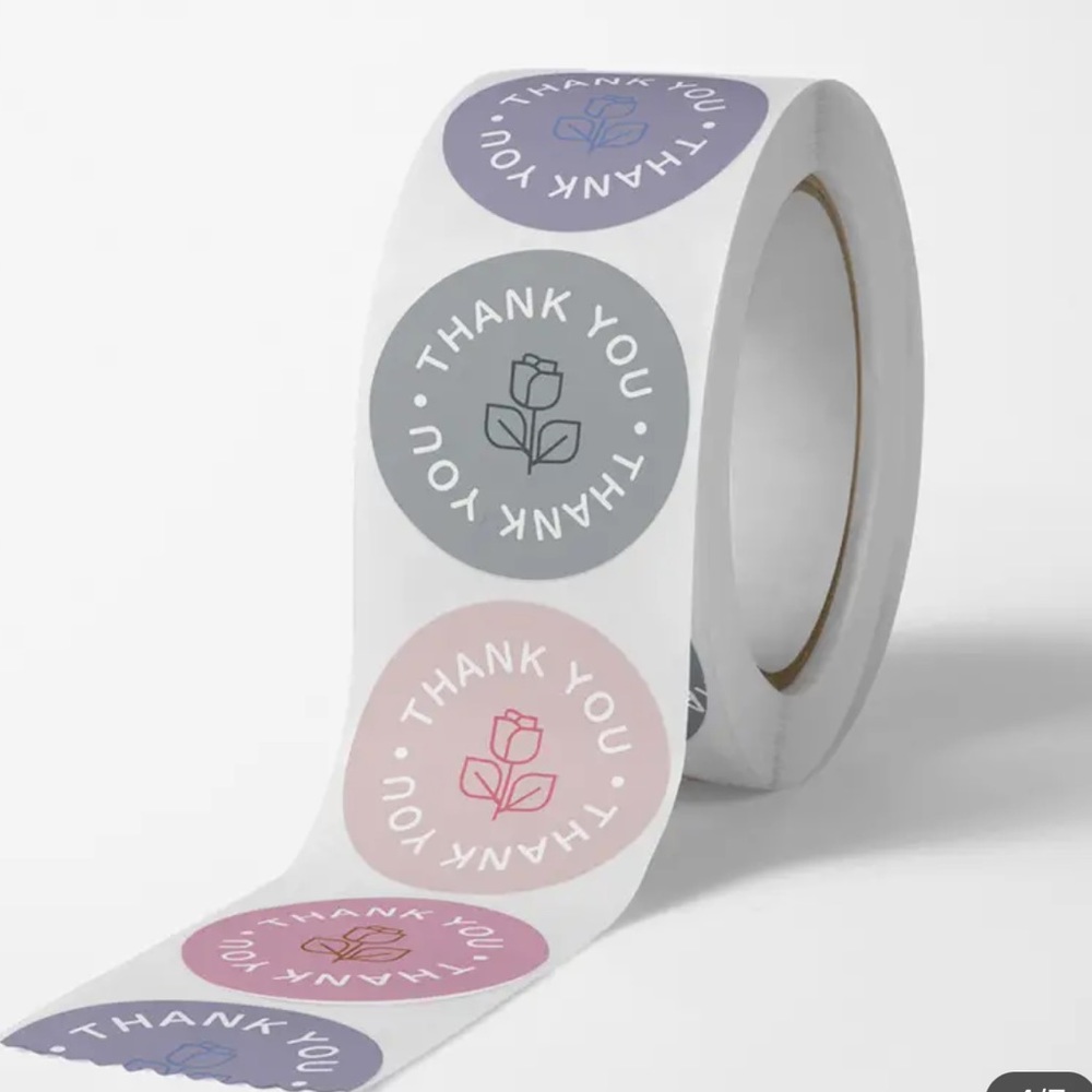 NEW! 500 thank you sticker roll